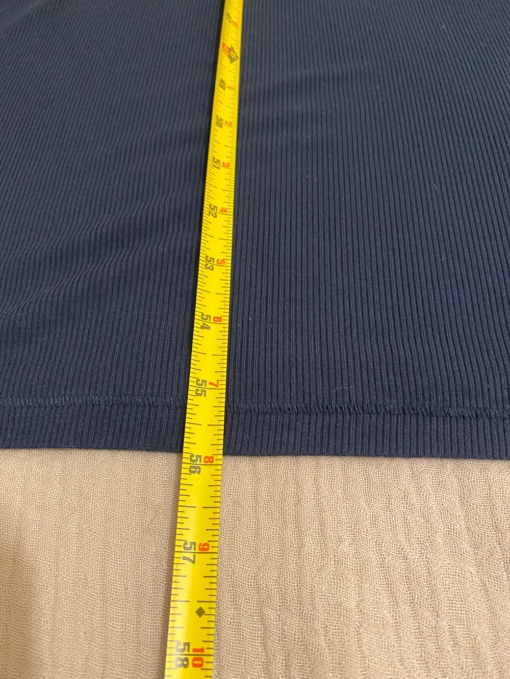 SKIMS  Relaxed Navy Short-Sleeve Maxi Dress with Contrast Trim. Size XL - Picture 7 of 8